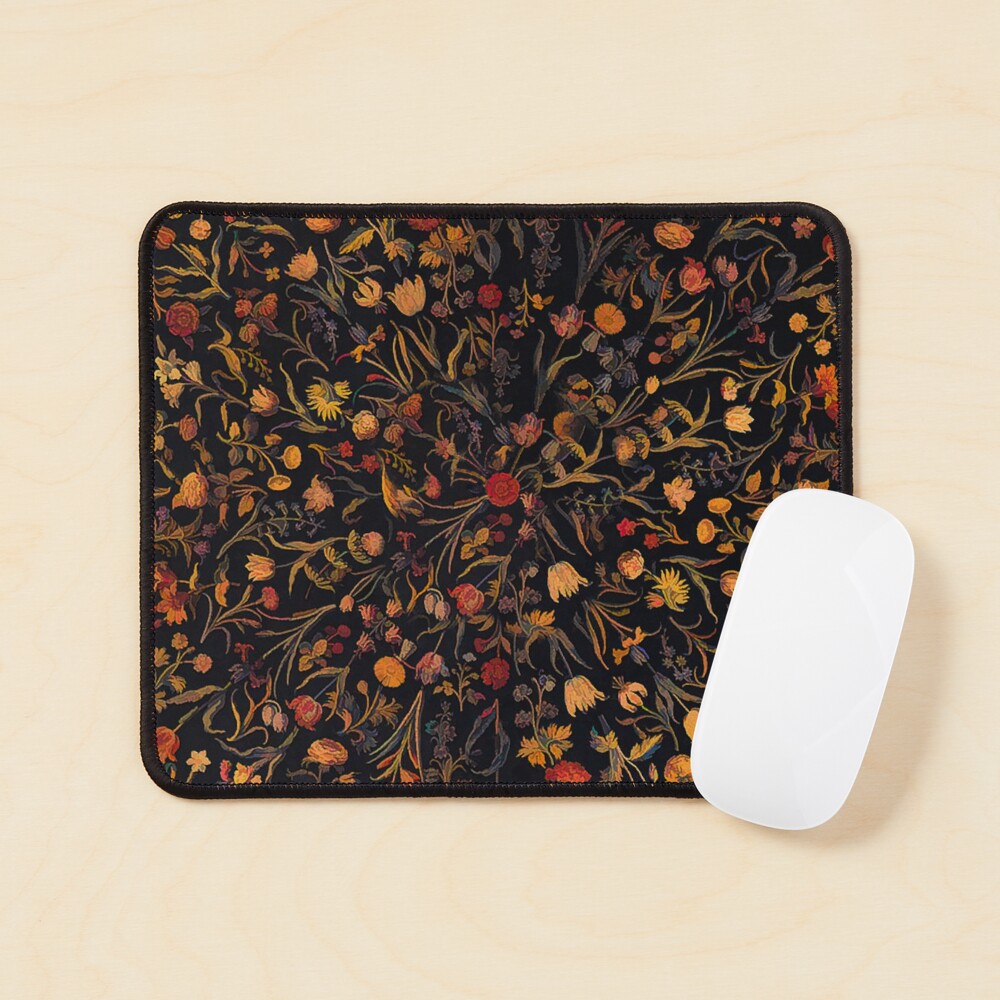 Midnight Floral Mouse Pad