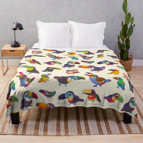 Toucan - pastel Throw Blanket