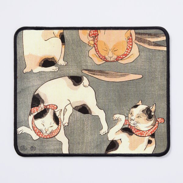 Item preview, Japanese Tattoo Flash Woodblock Print Cats designed and sold by Epitome Girl.