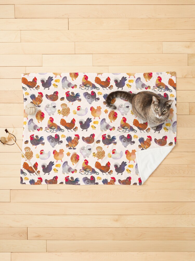 Thumbnail 1 of 6, Pet Blanket, Chicken and Chick - pastel designed and sold by pikaole.