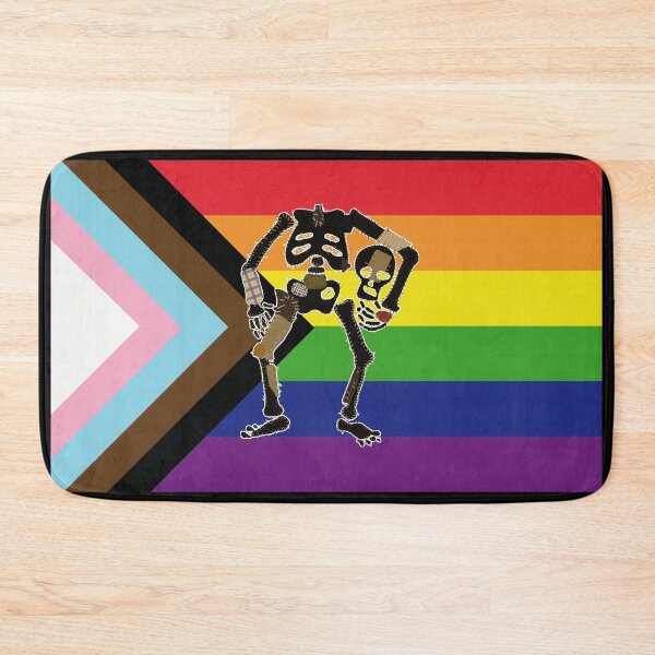 Item preview, Progress Pride - Decapitated Skeleton Flag designed and sold by BeccaPaintmore.