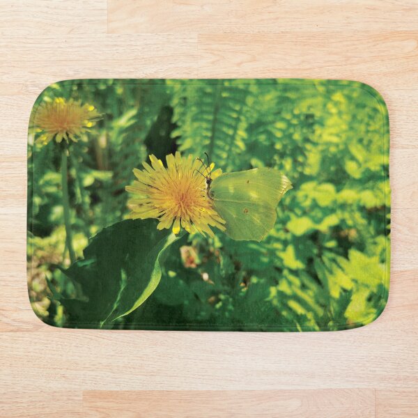 Item preview, Bright Yellow Butterfly, Dandelions and Ferns designed and sold by NinthOfSilver.