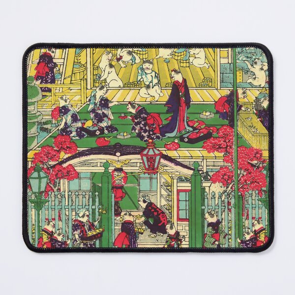 Item preview, Utagawa Hiroshige Japanese Woodblock Cats designed and sold by Epitome Girl.