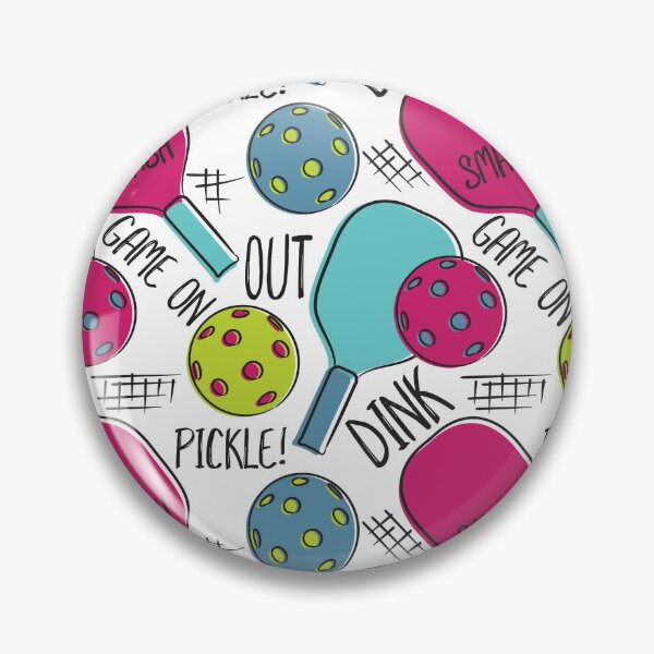 Item preview, Pickleball Pattern of Graphic Illustration Blue Lime and Magenta designed and sold by whyitsme.