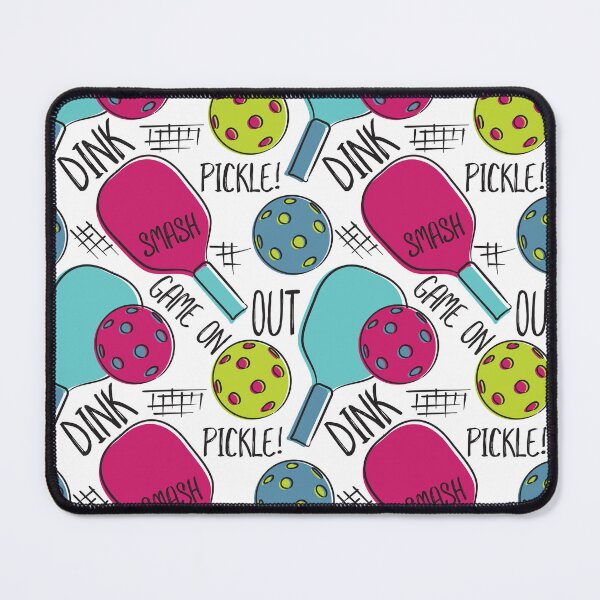 Item preview, Pickleball Pattern of Graphic Illustration Blue Lime and Magenta designed and sold by whyitsme.