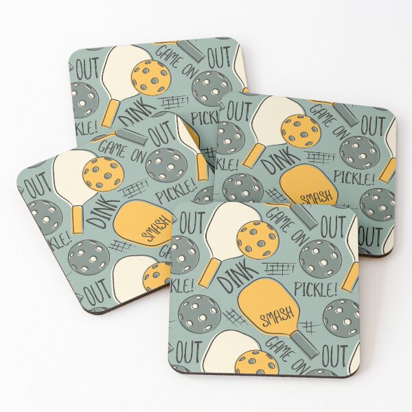 Item preview, Pickleball Pattern Graphic Illustration Green and Gold designed and sold by whyitsme.