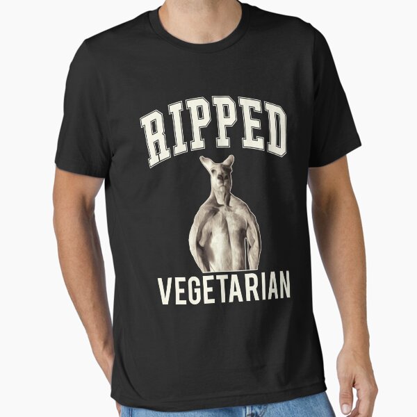 Item preview, Ripped Vegetarian with Buff Kangaroo Drawing for Gym and Exercise designed and sold by ramiro.