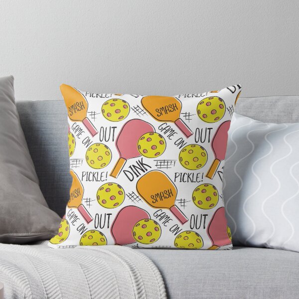 Item preview, Pickleball Pattern Graphic Illustration Pink Orange Yellow designed and sold by whyitsme.