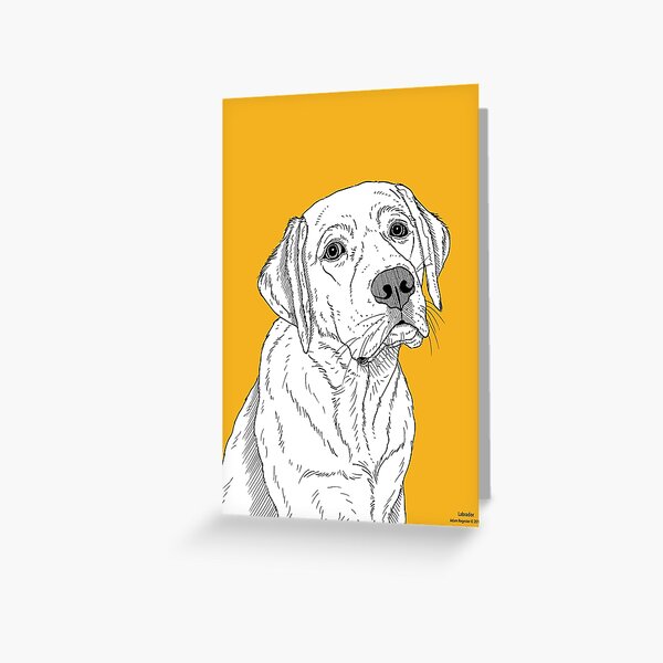 Labrador Dog Portrait Greeting Card