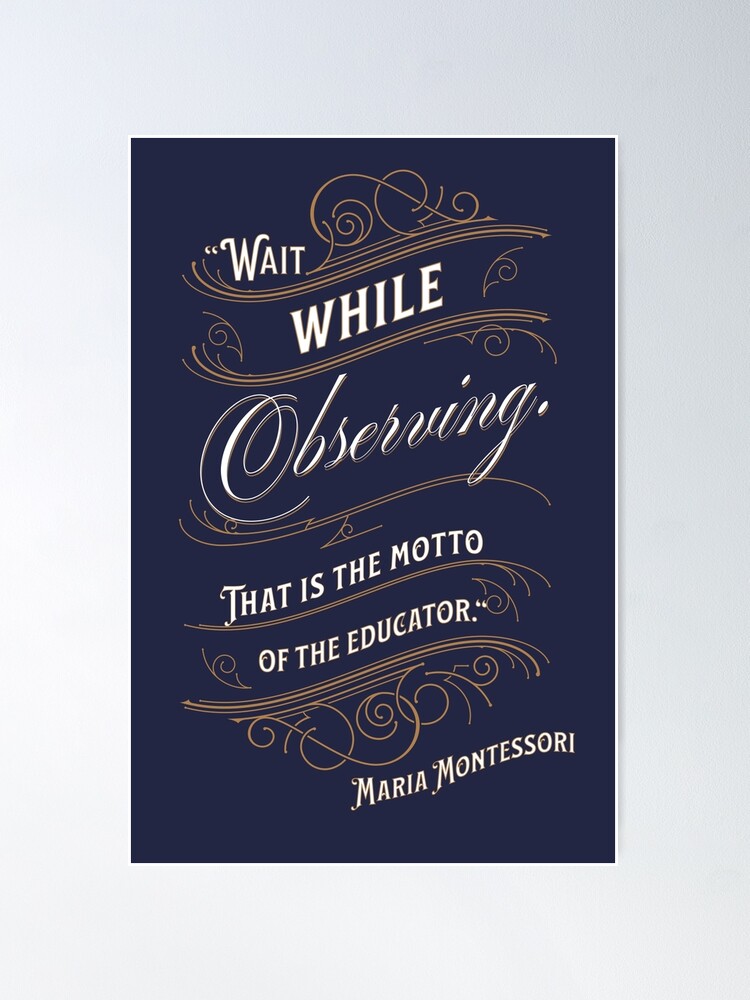 MARIA MONTESSORI QUOTE Development is a Series of Rebirths Poster for Sale  by TeyMank