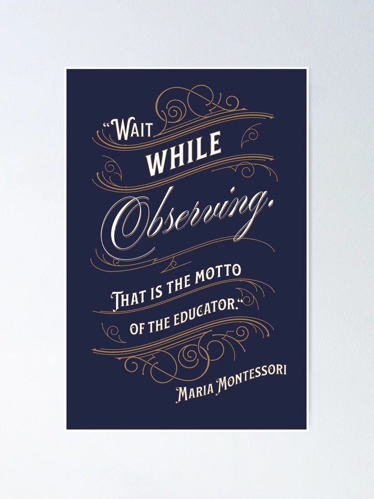 MARIA MONTESSORI QUOTE Development is a Series of Rebirths Poster for Sale  by TeyMank