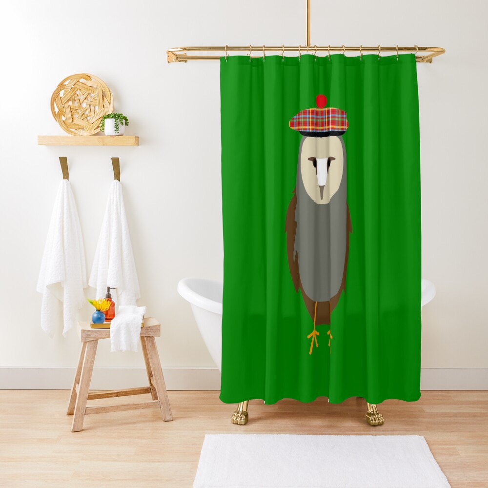 NDVH Owl Wearing a Tam o'Shanter Shower Curtain