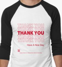 plastic bag shirt - thank you Men's Baseball ¾ T-Shirt