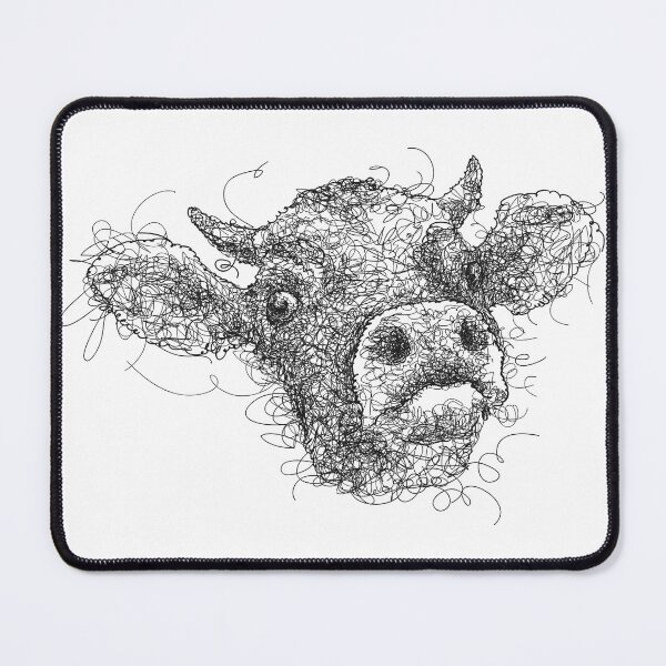 Item preview, Scribble horned Bull head. designed and sold by Bokasana.
