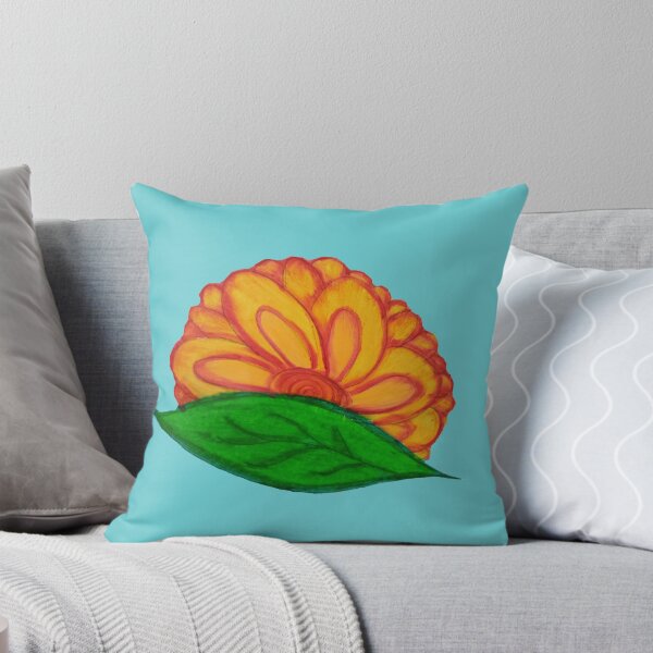 Item preview, Yellow Flower with Green Leaf (Pastel Painting) (Kid's Art) designed and sold by DHAMMISTYLES.