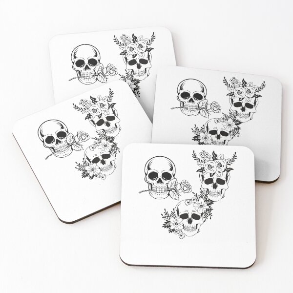 Item preview, scull and rose sticker designed and sold by Art-Echo.