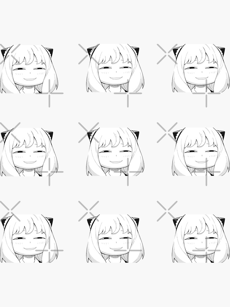 Sticker « Pack d'autocollants Spy x Family Anya Smug Heh Meme Face ...