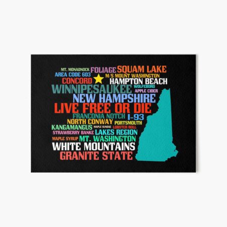 New Hampshire Native Art Board Print