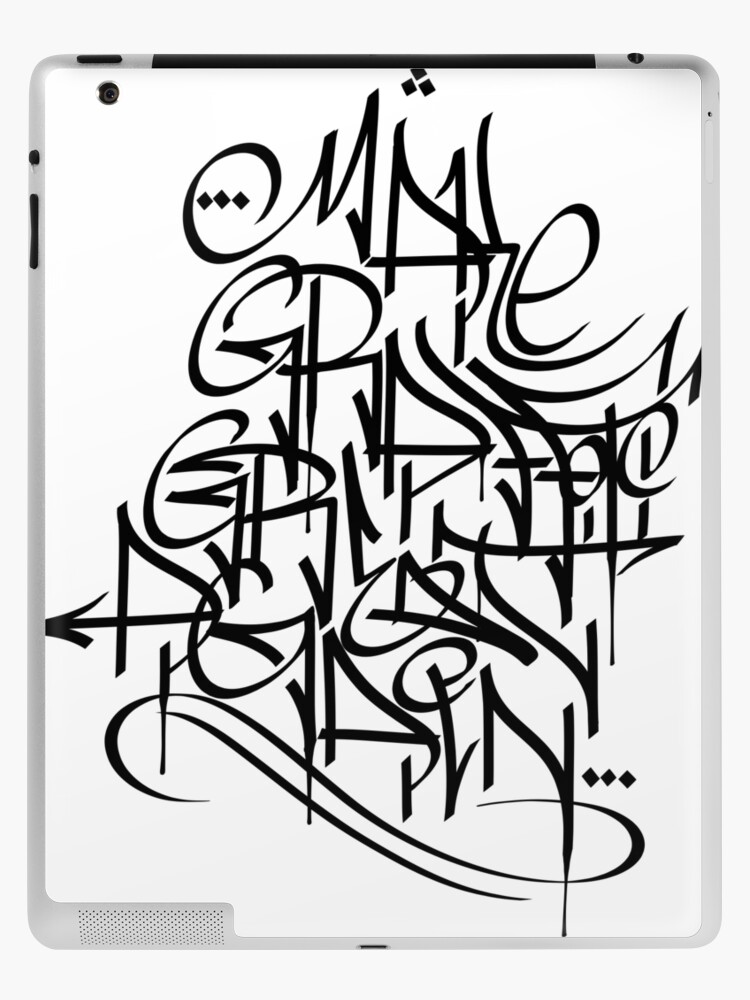 Handwriting text, Get your groove on. Graffiti style hand