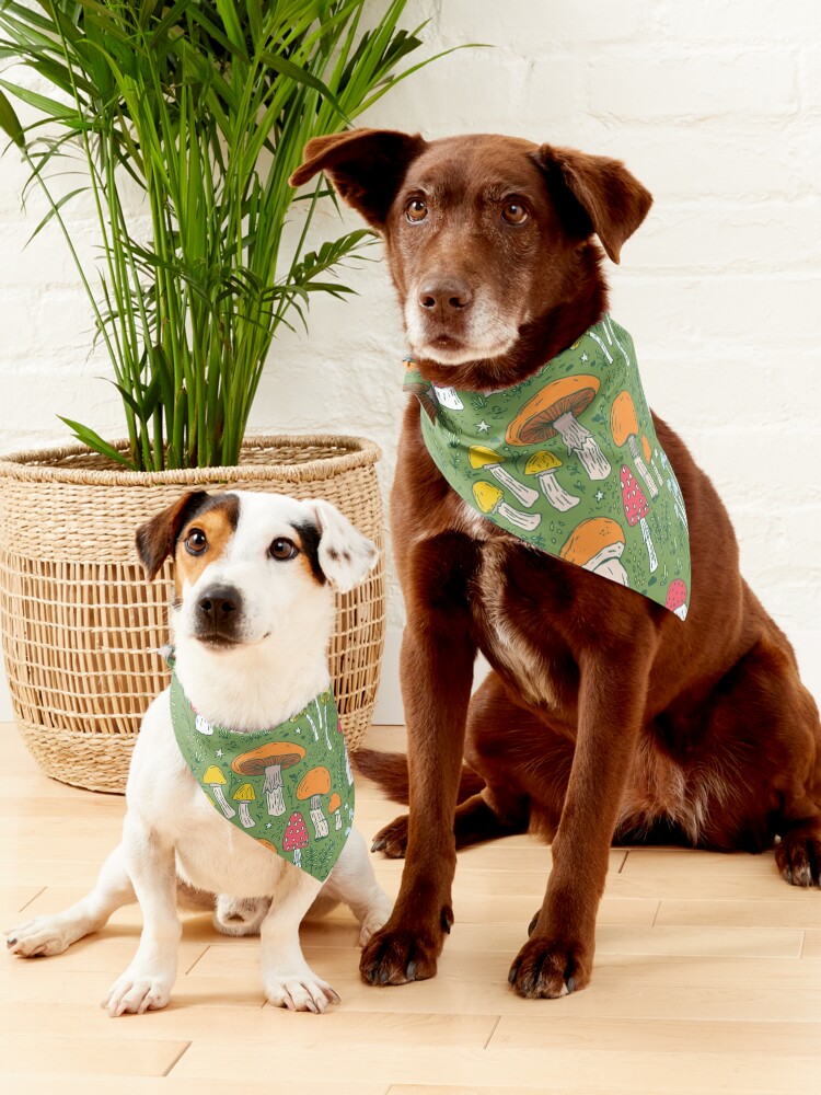 Alternate view of Magical Mushroom Forest Pet Bandana