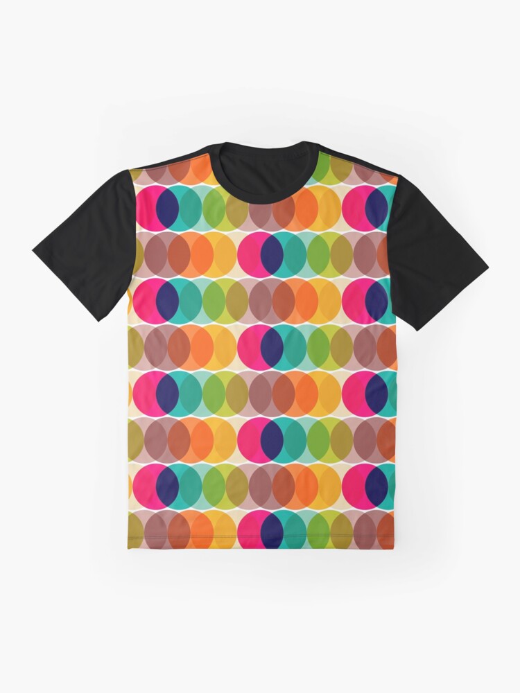 Psychedelic Vintage 60s 70s Hippie Retro Overlay Circles | Graphic T-Shirt