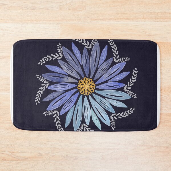 Item preview, Blue fantasy flower mandala designed and sold by Anna Ratkevich.