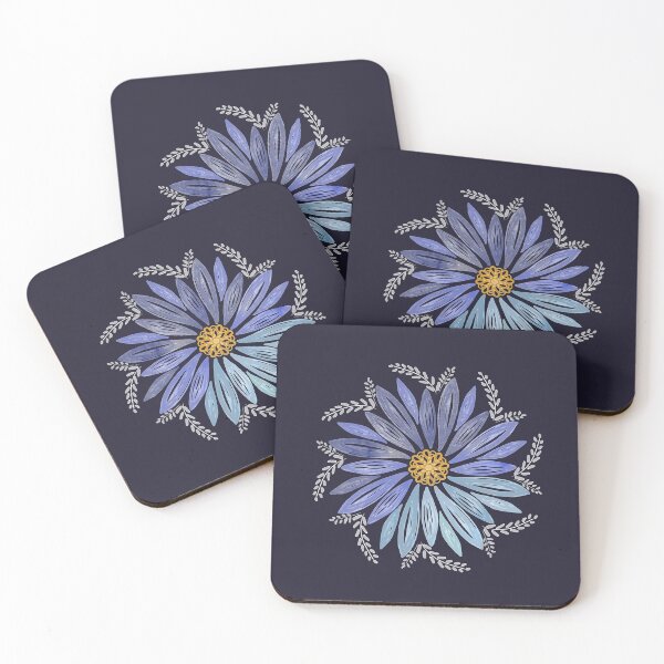 Artikelvorschau, Blaue Fantasieblumenmandala entworfen und verkauft von Anna Ratkevich.