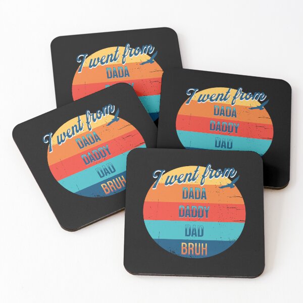 Item preview, I Went From Dada Daddy Dad Bruh - Funny Retro Vintage Sun Distressed Father's Day Gifts designed and sold by Coffee Partee.