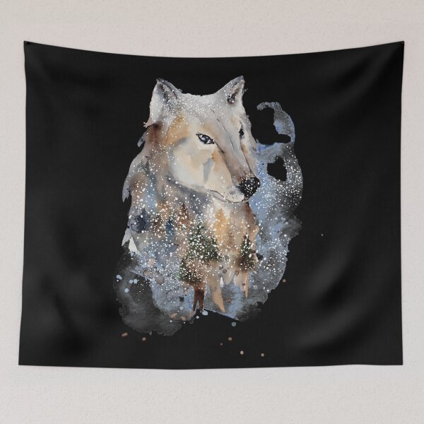 Item preview, Watercolour Wolf  designed and sold by The Love Quill.