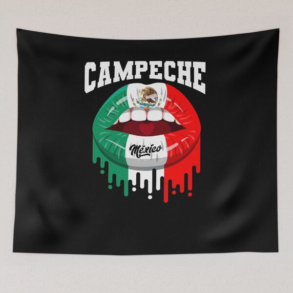 Artikelvorschau, Lippen küssen Campeche-Mexiko-Flagge entworfen und verkauft von Fr33m4n1111.