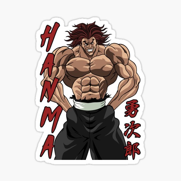 Yuichiro Hanma Baki the grappler sticker Sticker for Sale by