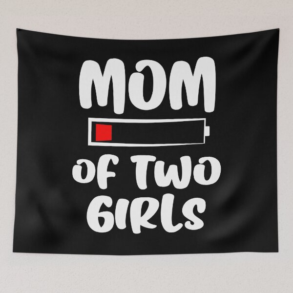 Item preview, Mom Of Two Girls Funny Graphic designed and sold by GO SHIRT-TEE.