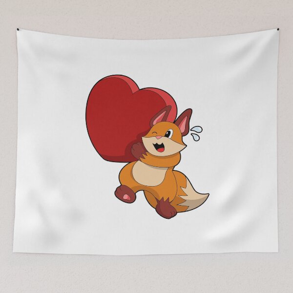 Item preview, Fox at Love with Heart designed and sold by Snabdesign84.