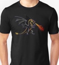 Camiseta ajustada Poder y magia Dragón negro