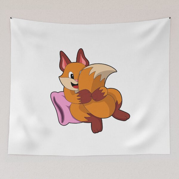 Aperçu de l'œuvre Fox at Sleeping with Pillow créée et vendue par Snabdesign84.