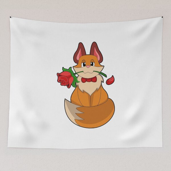 Item preview, Fox with Rose Flower designed and sold by Snabdesign84.