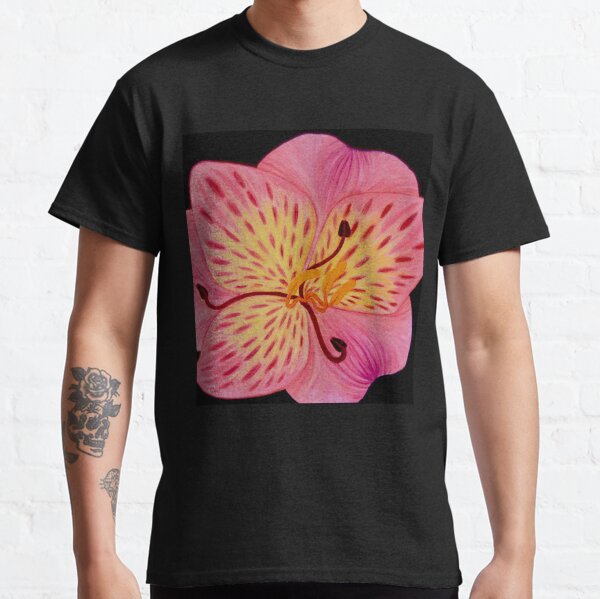 Lily art design, pink lily, flower art, tiger lily, pink floral print Classic T-Shirt