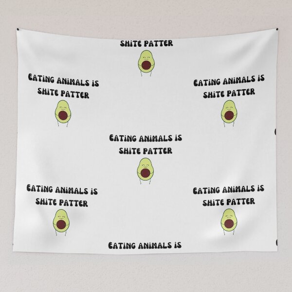 Item preview, Eating animals is shite patter  designed and sold by Lilac225769.