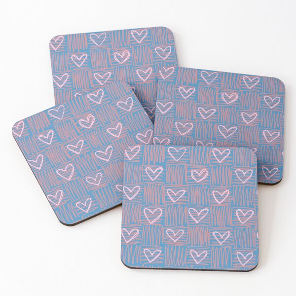 Item preview, Soft pastel checkered cute heart pattern designed and sold by IevaLiART.