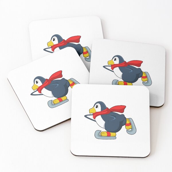 Aperçu de l'œuvre Penguin at Ice skating with Ice skates créée et vendue par Snabdesign84.