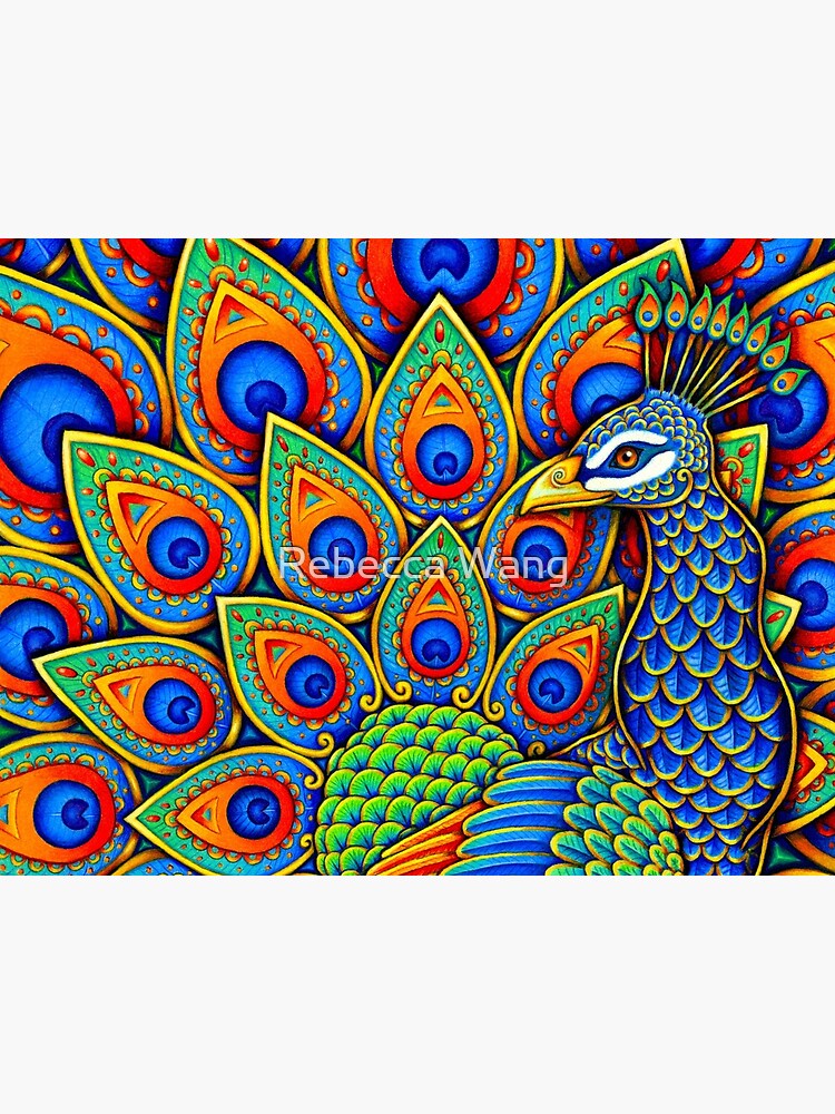 Colorful Paisley Peacock Rainbow Bird by lioncrusher