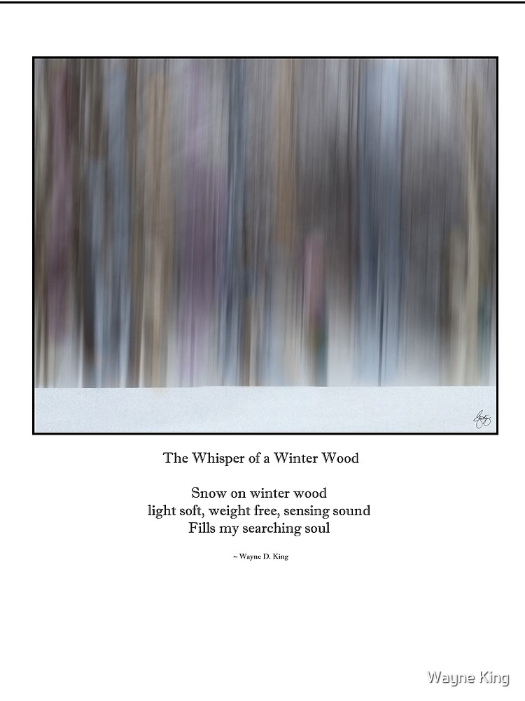 The Whisper of a Winter Wood Redux Haiku by waynedking