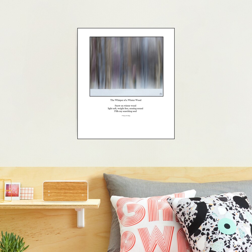 The Whisper of a Winter Wood Redux Haiku Photographic Print