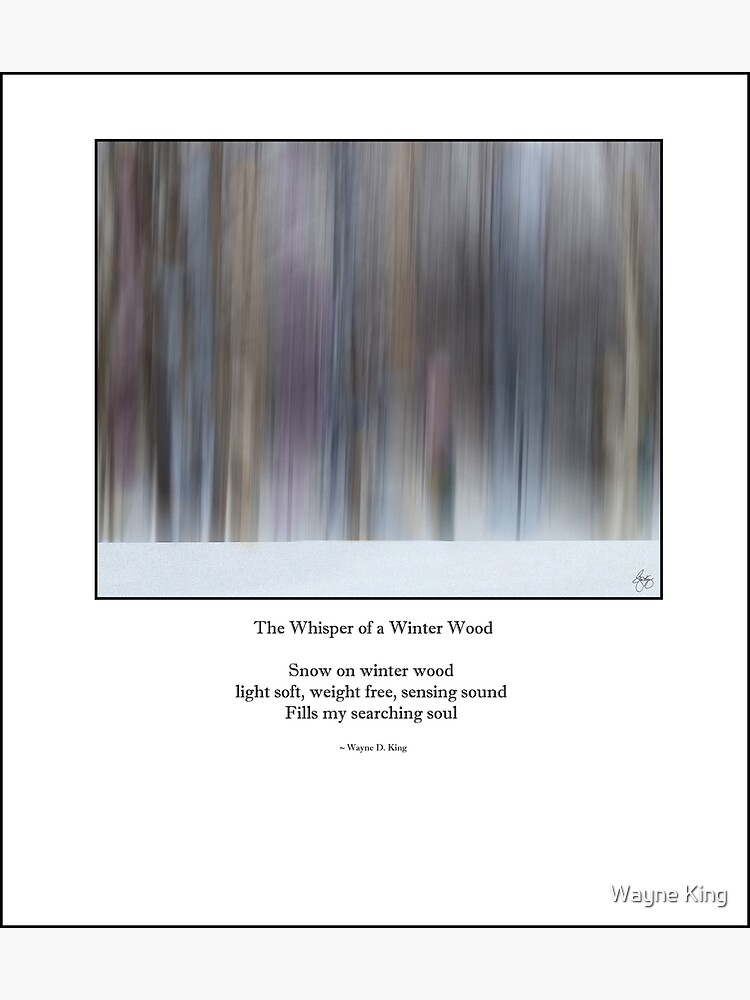 The Whisper of a Winter Wood Redux Haiku by waynedking