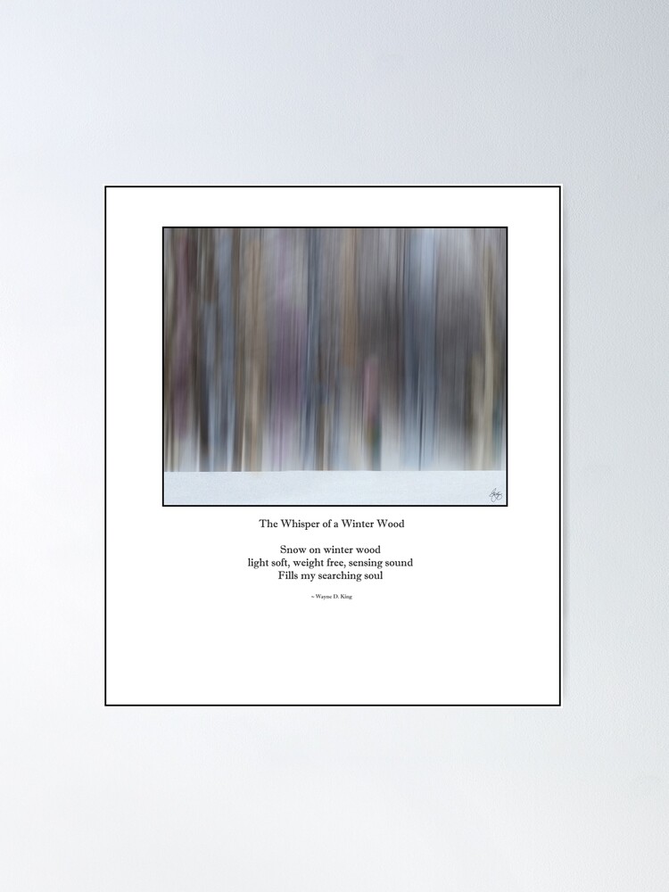 Alternate view of The Whisper of a Winter Wood Redux Haiku Poster