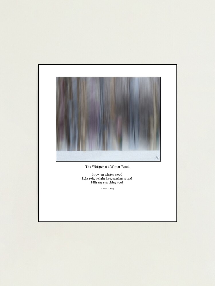 Alternate view of The Whisper of a Winter Wood Redux Haiku Photographic Print