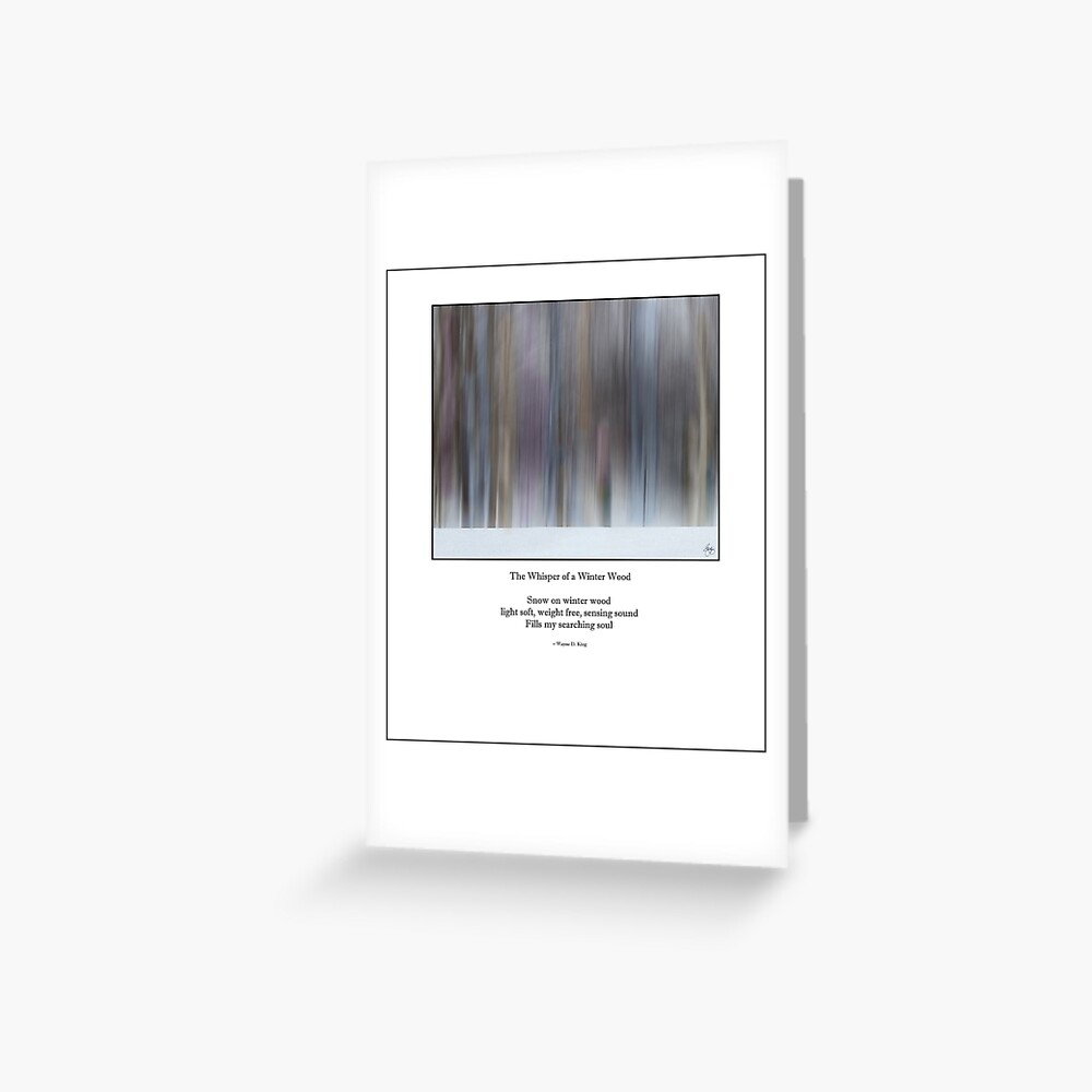 The Whisper of a Winter Wood Redux Haiku Greeting Card