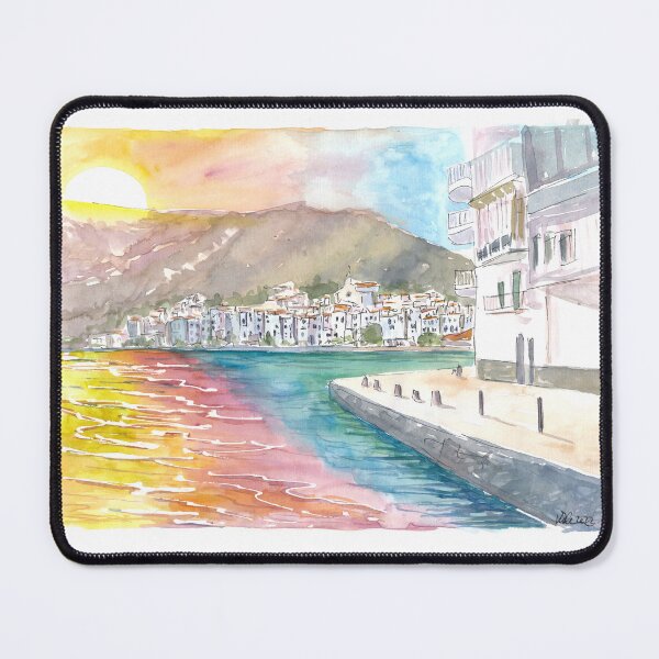 Item preview, Cadaques Catalonian Sunset with Bay on Costa Brava designed and sold by artshop77.