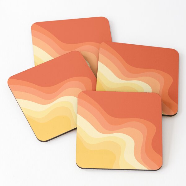 Item preview, Yellow and orange retro style waves designed and sold by BattaAnastasia.