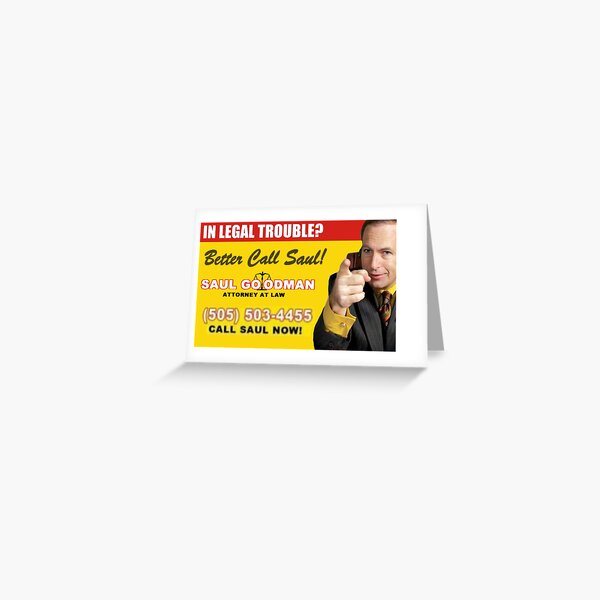 Better Call Saul Business Card Greeting Card
